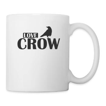 Love Crow Raven Bird Environnement et nature - Mug blanc - blanc - Droite