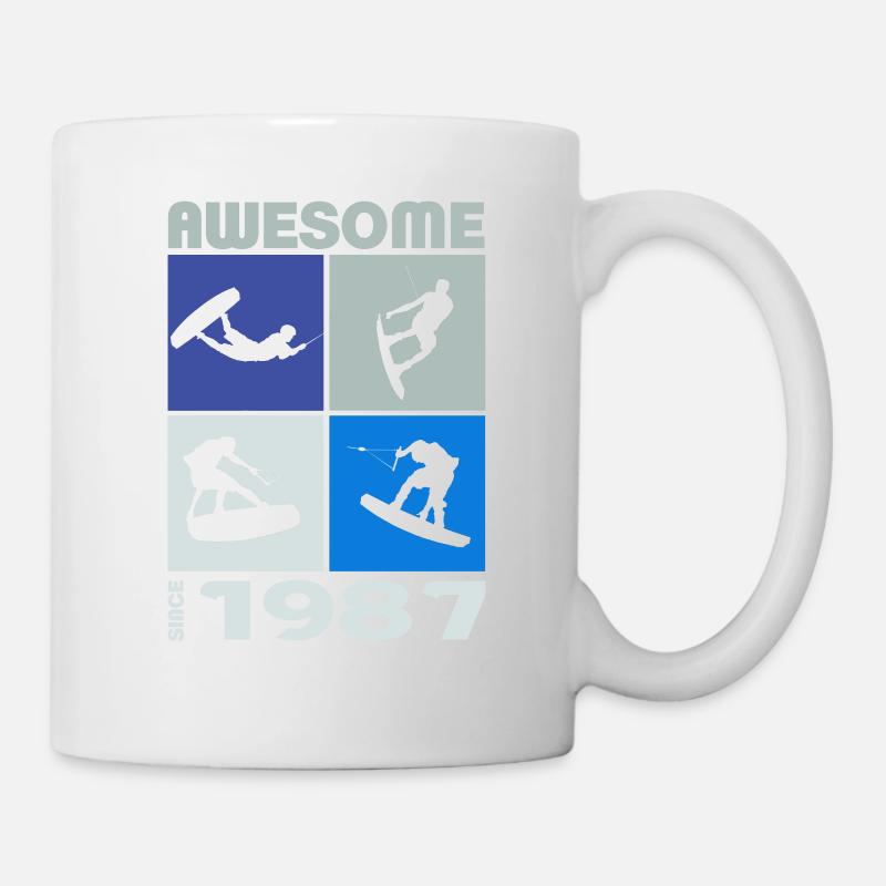 Awesome since 1987. Wakeboard Lifestyle - Mug - white