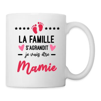 famille s'agrandit Mamie cadeau future Mamie - Mug blanc - blanc - Droite