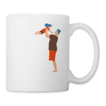 Ehemann Vater Eltern Kinder - Tasse - Weiß - Rechts
