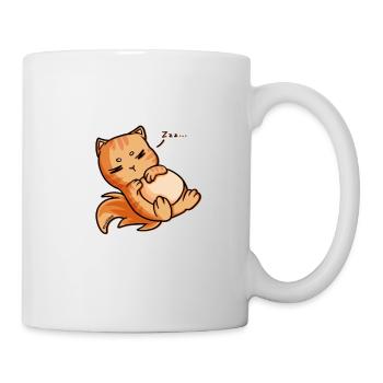 Posez-moi des questions sur mon chat - Mug blanc - blanc - Droite