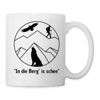 In den Bergen ist es am Schönsten - Tasse - Weiß - Rechts