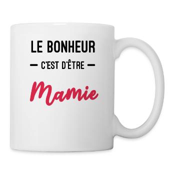 bonheur c'est d'être Mamie cadeau future Mamie - Mug blanc - blanc - Droite
