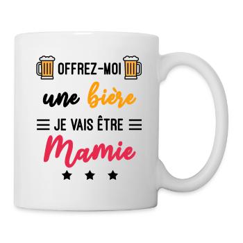 offrez moi bière Mamie cadeau future Mamie - Mug blanc - blanc - Droite
