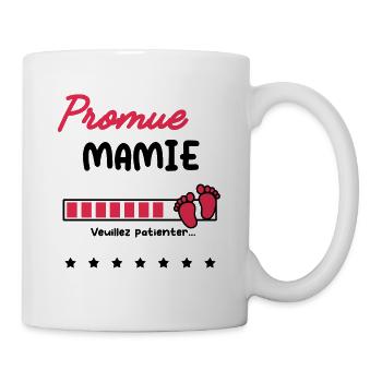 Annonce grossesse Mamie Promue Mamie - Mug blanc - blanc - Droite