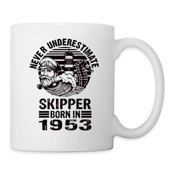 Never Underestimate Skipper né en 1953 - Mug blanc - blanc - Droite