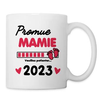 promue Mamie 2023 cadeau future Mamie - Mug blanc - blanc - Droite
