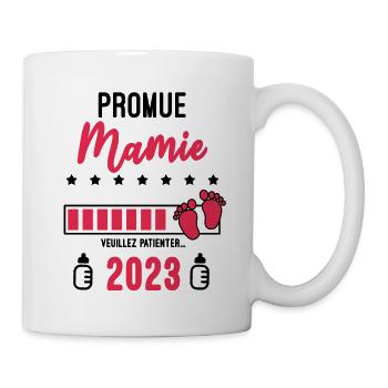 promue Mamie 2023 Annonce grossesse future Mamie - Mug blanc - blanc - Droite