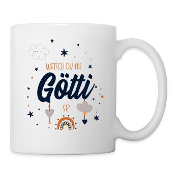 Wetsch du mi Götti si? Götti Geschenk - Tasse - Weiß - Rechts