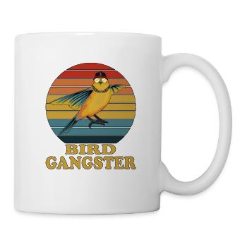 Bird Gangster - Bird Nerd - Funny Birdwatcher - Tasse - Weiß - Rechts