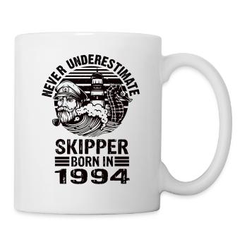 Never Underestimate Skipper born in 1994 - Tasse - Weiß - Rechts