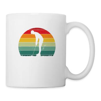 Ne sous-estimez jamais un papa qui aime jouer au GOLF - Mug blanc - blanc - Droite