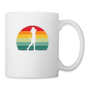 Never Underestimate A MOM Who Loves Playing GOLF - Mug - white - Right