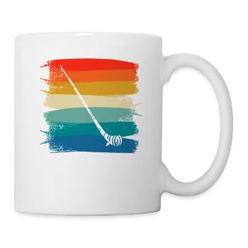 Retro Vintage Classic pour un joueur de cor des Alpes fait - Mug blanc - blanc - Droite