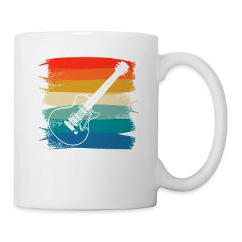 Retro Vintage Classic Guitar Instrument Guita - Mug - white - Right