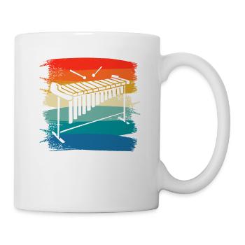 Retro Vintage Classic Marimba Player Instrument - Tasse - Weiß - Rechts