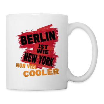 Berlin Germany City saying is like New York - Mug - white - Right