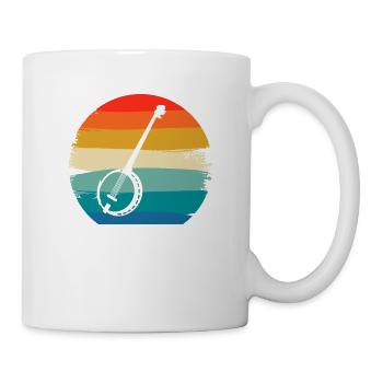 Retro Vintage Classic Banjo Instrument Banjoist - Mug - white - Right
