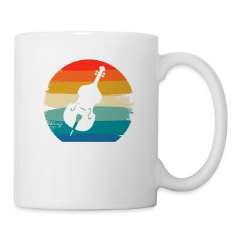 Instrument de violoncelle classique rétro vintage - Mug blanc - blanc - Droite
