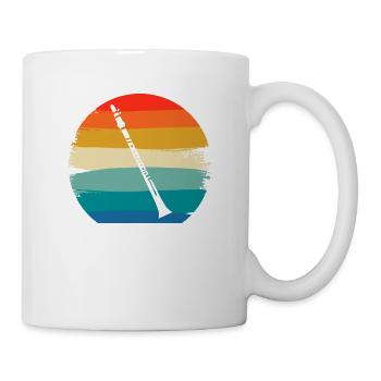 Retro Vintage Classic Clarinet Instrument Guita - Mug - white - Right
