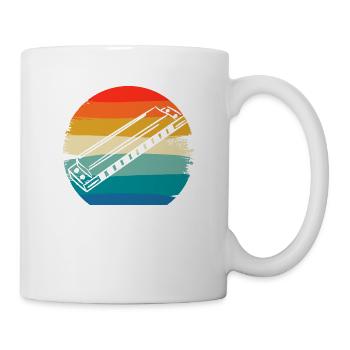 Instrument d’harmonica classique vintage rétro - Mug blanc - blanc - Droite