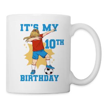 It's My 10th Birthday Girl Soccer - Mug - white - Right