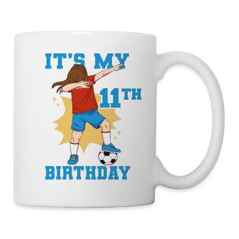 11e anniversaire C’est mon 11e anniversaire Football - Mug blanc - blanc - Droite