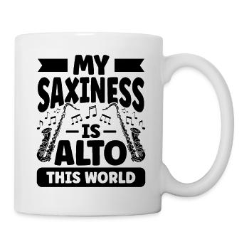 Saxophoniste Saxophoniste Saxophone - Mug blanc - blanc - Droite