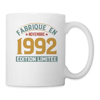Fabriqué En Novembre 1992 Édition Limitée - Mug blanc - blanc - Droite