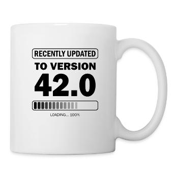 recently updated to version 42 - Gamer Birthday - Mug - white - Right