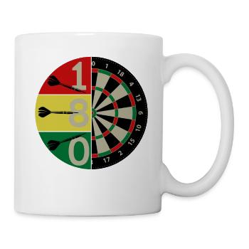 T-shirt 180 fléchettes Dartboard - Mug blanc - blanc - Droite