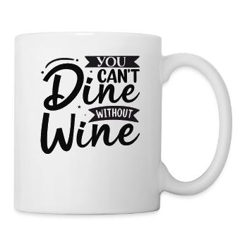 Vous ne pouvez pas dîner sans vin - Mug blanc - blanc - Droite