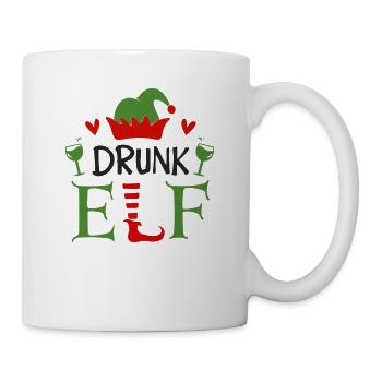 Die betrunkene Elfe Ugly Christmas Sweater - Tasse - Weiß - Rechts