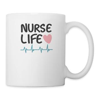 Krankenschwester Leben - Tasse - Weiß - Rechts