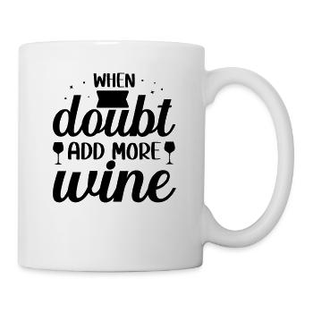 En cas de doute, ajoutez plus de vin - Mug blanc - blanc - Droite