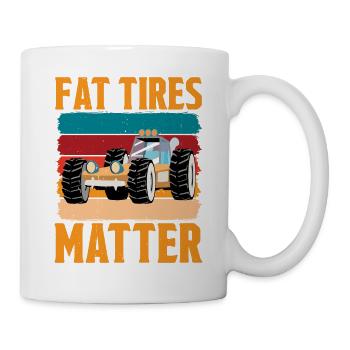 Les pneus gras comptent 4 - Mug blanc - blanc - Droite
