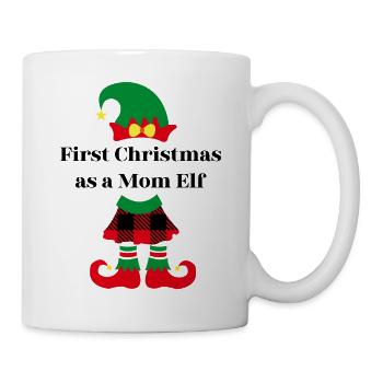 First Christmas as a Mom Elf - Mug - white - Right