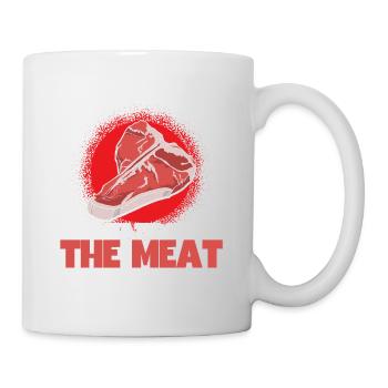 Fleischliebhaber Spruch Lustiges BBQ Fleisch Steak - Tasse - Weiß - Rechts