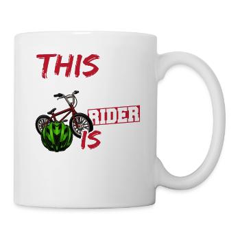 Ce pilote de Bmx est 7 Cool Bike Kids 7. - Mug blanc - blanc - Droite