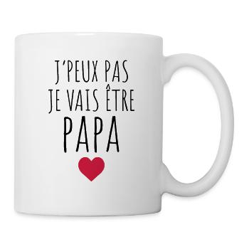 Papa Fête des Pères Naissance Bébé Anniversaire - Mug blanc - blanc - Droite