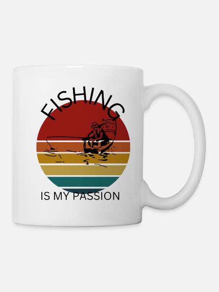 Angeln ist meine Leidenschaft Angeln - Tasse - Weiß