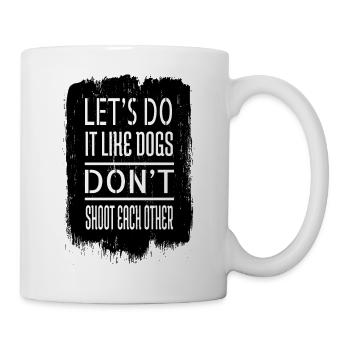 dove of peace peace quote disarmament funky happy - Tasse - Weiß - Rechts
