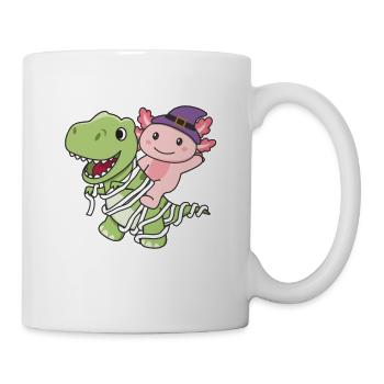Axolotl Happy Halloween T-Rex Mummy Costume - Mug - white - Right