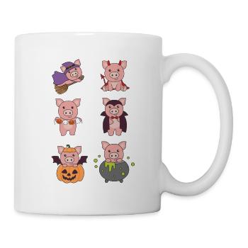Pig Halloween Devil Pumpkin Vampire Costume - Mug - white - Right