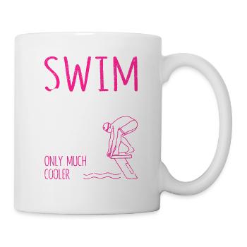 Drôle de natation Filles Nageuse Femme Natation - Mug blanc - blanc - Droite
