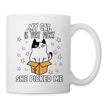 Sure, my cat is picky cat owner - Mug - white - Right