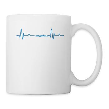 Schwimmer Liebhaber Schwimmer Puls Schwimmen - Tasse - Weiß - Rechts