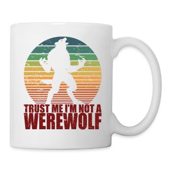 Fun Scary Werewolf Retro Halloween Trick or Treat - Mug blanc - blanc - Droite
