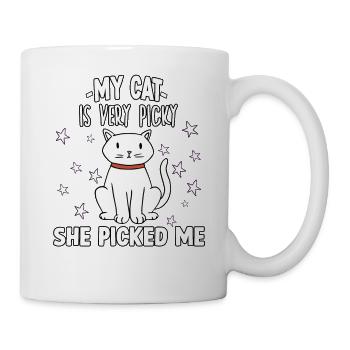 Mignon Chat Propriétaire Motif Chat Difficile Chat Chat Dire - Mug blanc - blanc - Droite