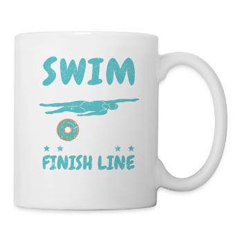 Schwimmen, als gäbe es Donuts an der Ziellinie - Tasse - Weiß - Rechts